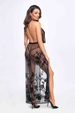 Robe Longue Transparent avec Fente & Dos Nu - Tanit