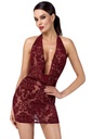Mini Robe Tulle Floqué Kink Royal – Bordeaux