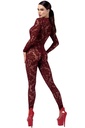 Robe Fendue Tulle Floqué Kink Royal – Bordeaux