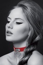 Collier Cuir Laqué avec Anneau Argenté - Anita