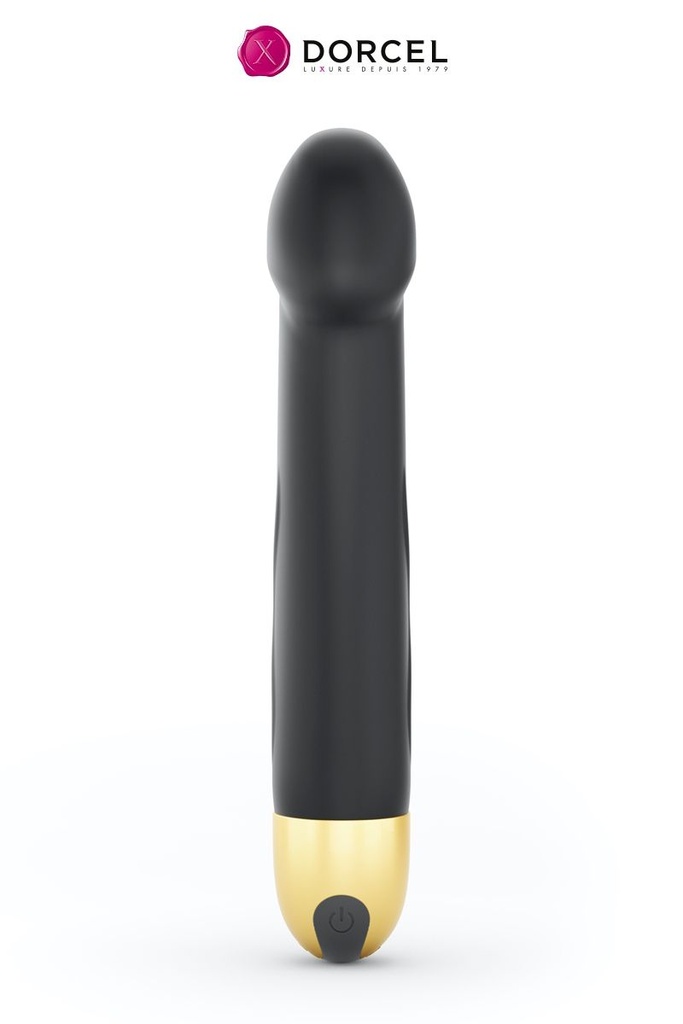 Vibromasseur Real Vibration Black & Gold 2.0 Taille M - Dorcel