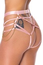 Ensemble Lingerie Harnais Rose 2 Pièces Bad Kitty – String Bondage Sexy