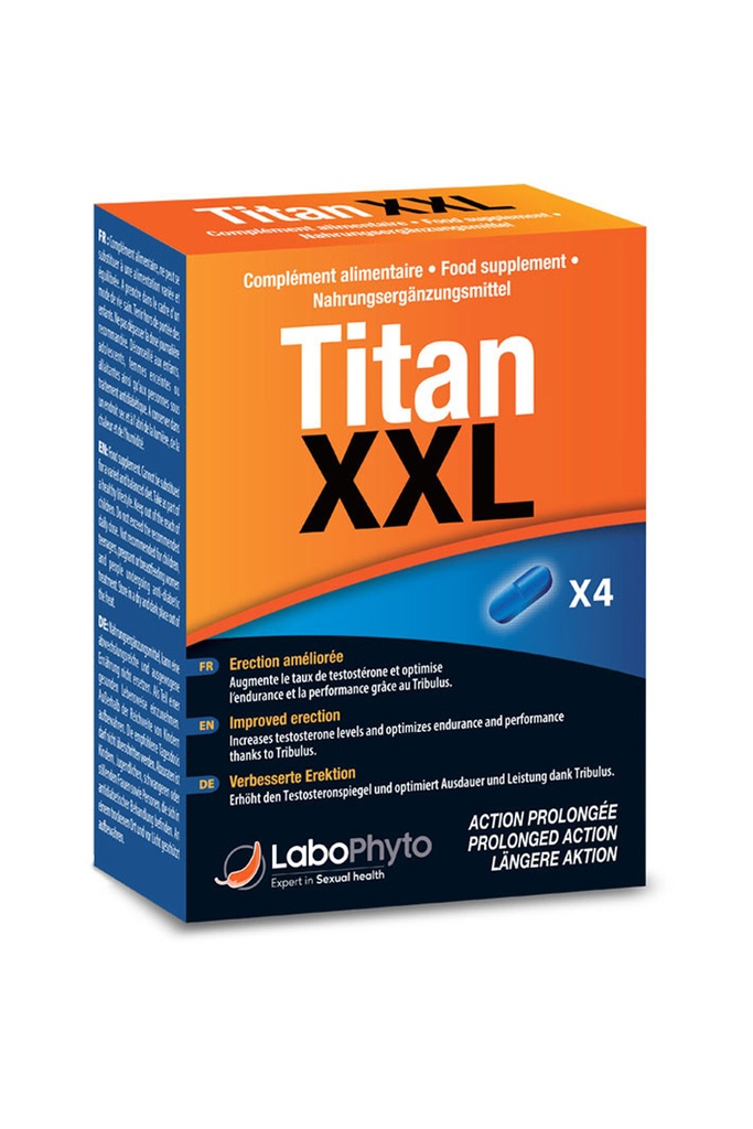 [1865] Booster Erection & Désir pour Homme - Titan XXL - Labophyto 4 gélules