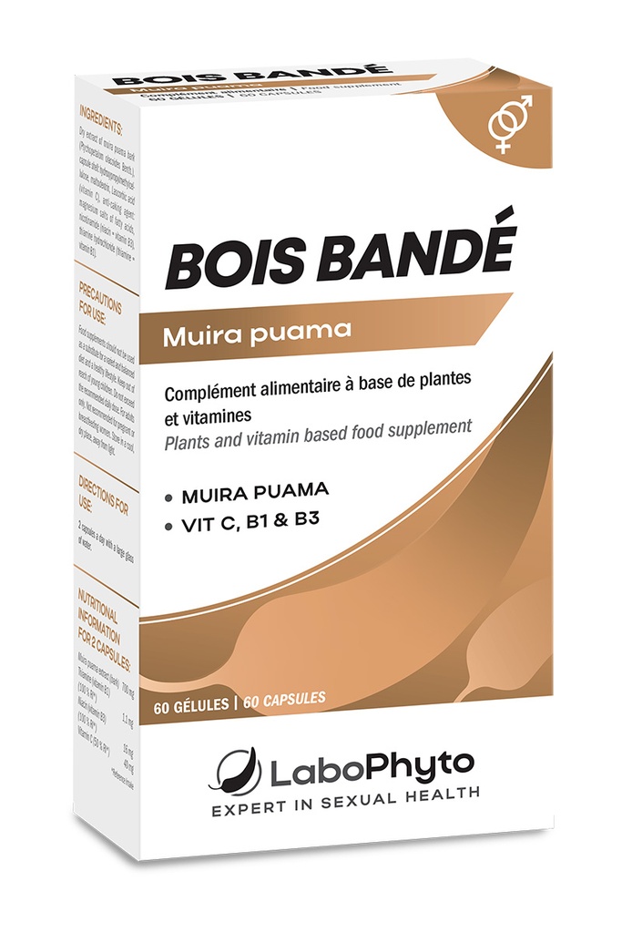 [1850] Bois Bandé  pour Femme & Homme - Muira Puama - Labophyto 60 gélules