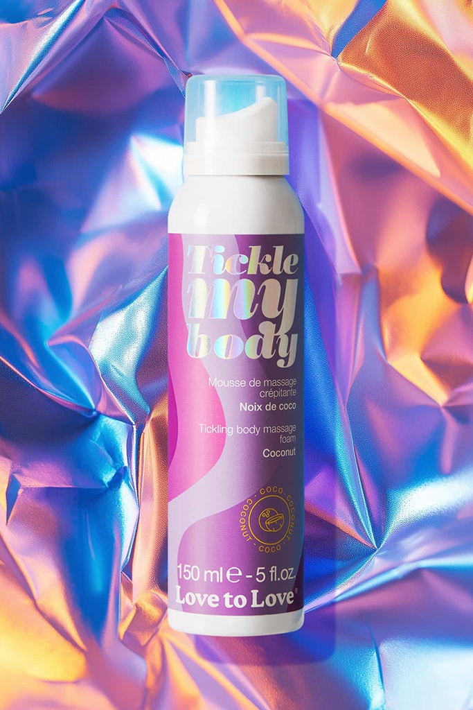 [1835] Mousse Crépitante de Massage - Tickle My Body - Noix de Coco 150ml
