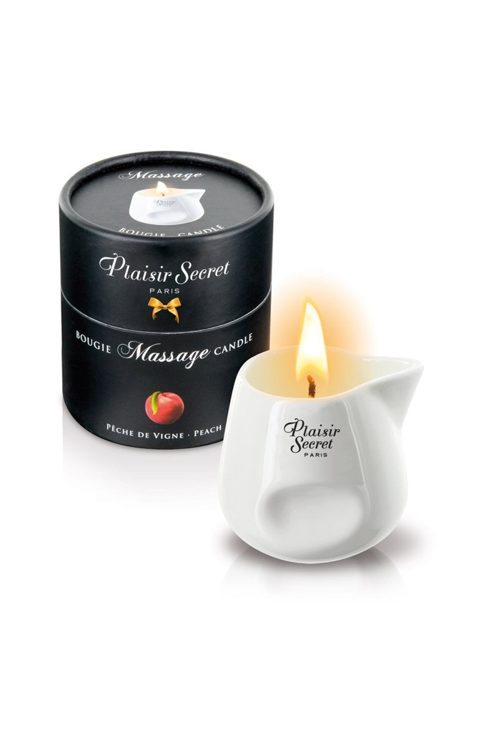 Bougie de Massage - Plaisir Gourmand - Pêche de vigne 80ml