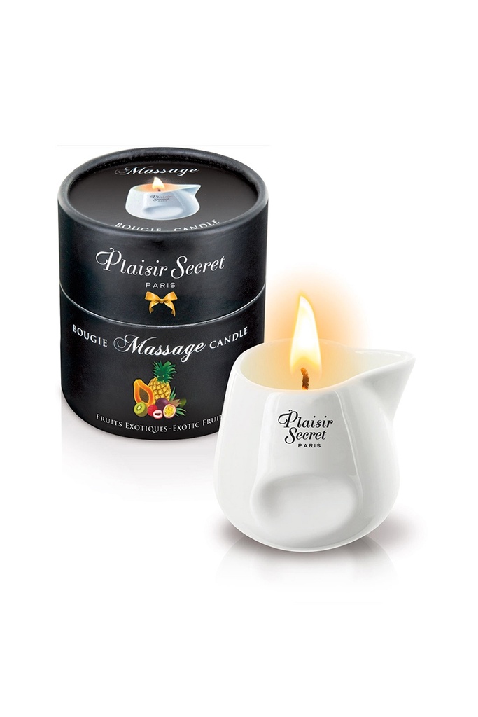 [1666] Bougie de Massage - Plaisir Gourmand - Fruits Exotiques 80ml