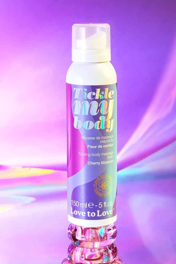 [1636] Mousse Crépitante de Massage - Tickle My Body - Fleur de Cerisier 150ml