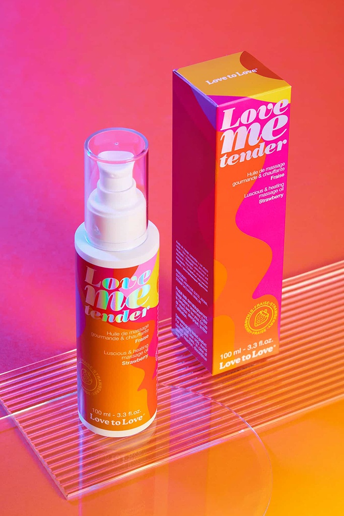 [1632] Huile de Massage Comestible - Love Me Tender - Fraise 100ml
