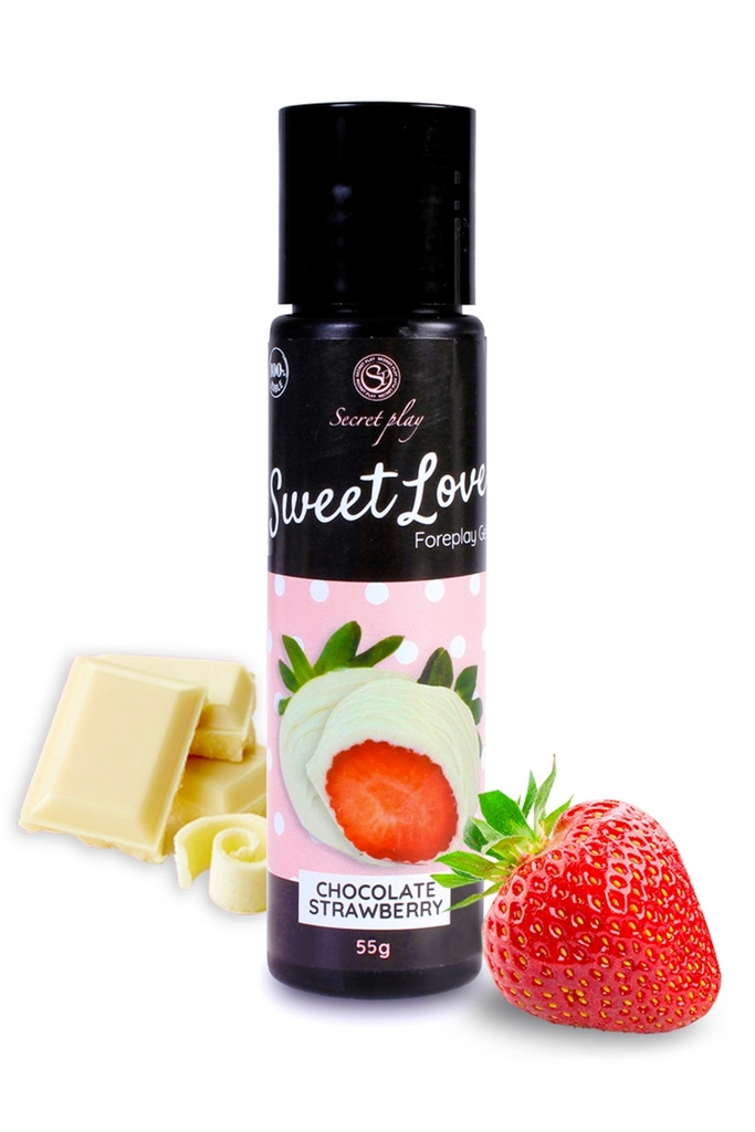 [1548] Lubrifiant Sweet Love - Chocolat Blanc & Fraise