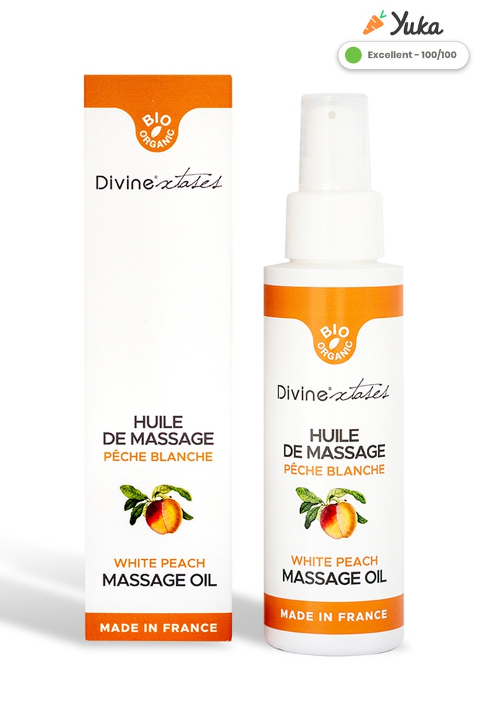 [1513] Huile de massage gourmande BIO - Pêche blanche
