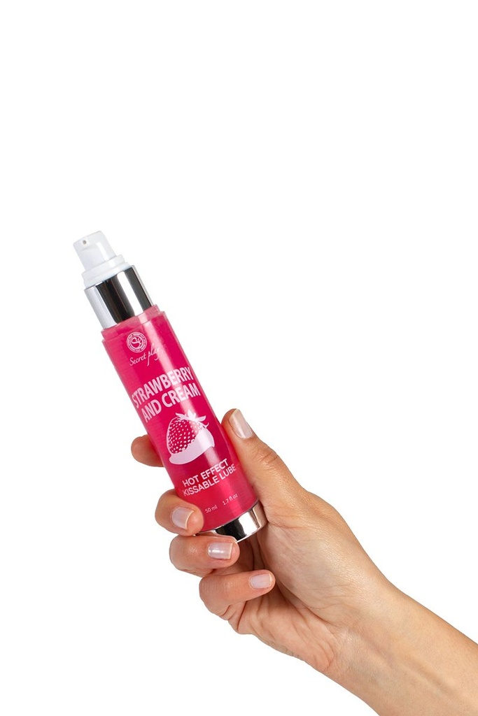 [1508] Huile de Massage & Lubrifiant Chauffant – Hot Effect Saveur Fraise Chantilly